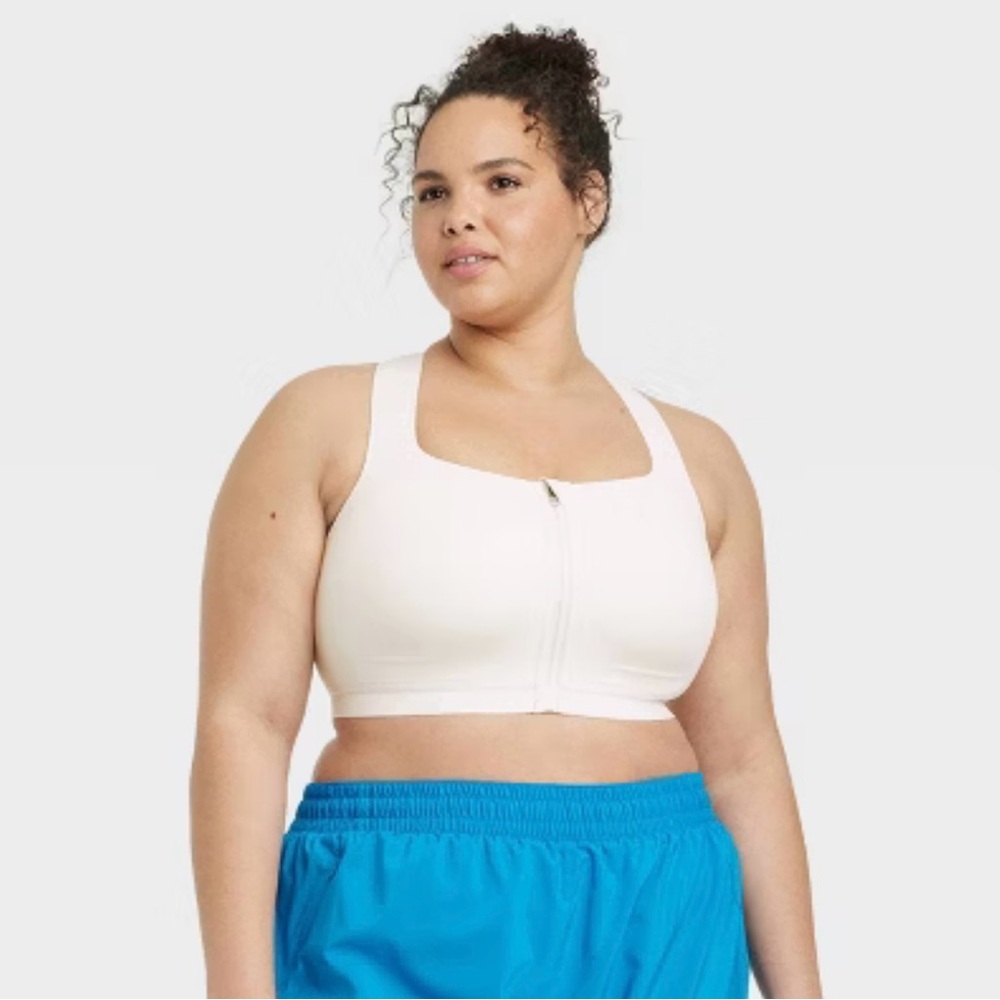 NWT all in motion sculpt high support zip front sports bra